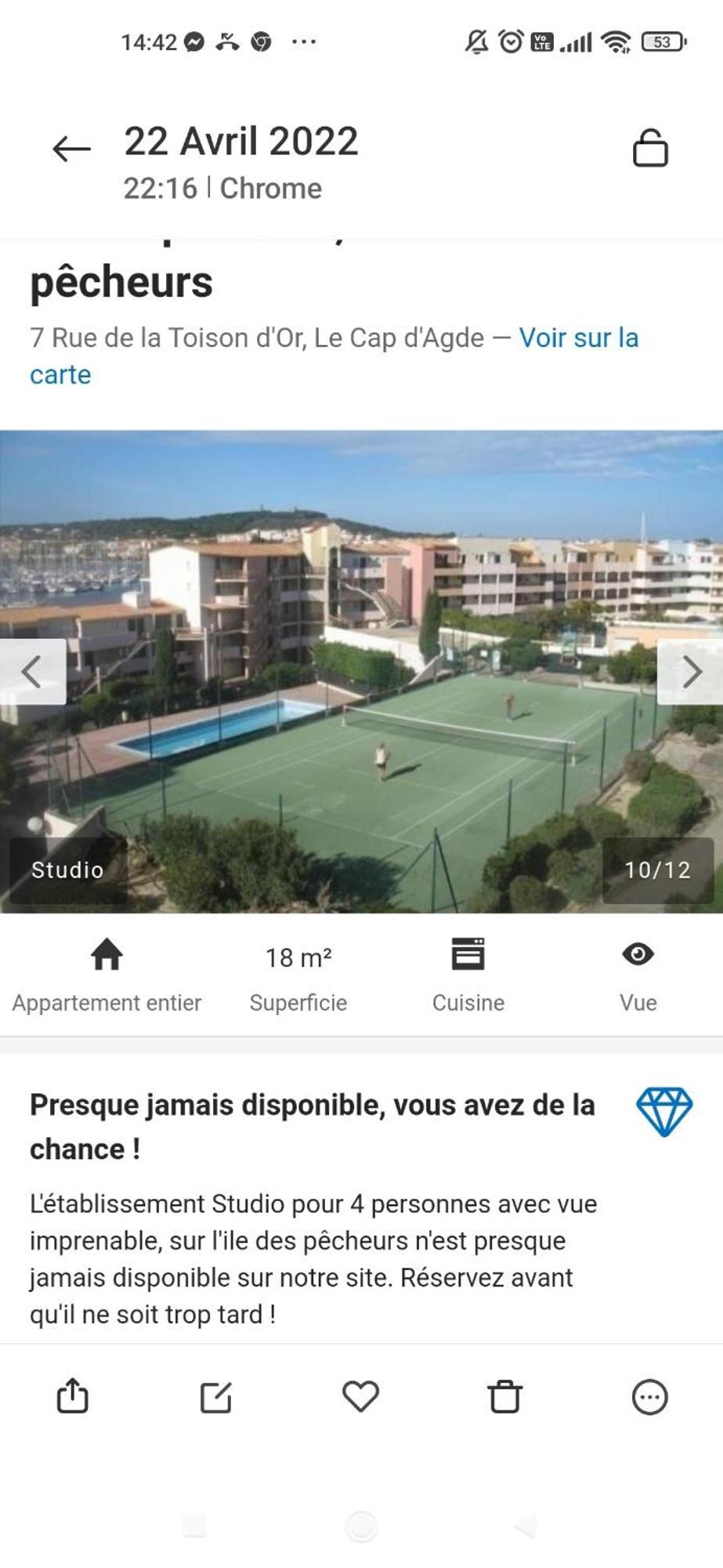 Studio Cabine Ile Des Pecheurs Cap D'Agde Tennis Luaran gambar